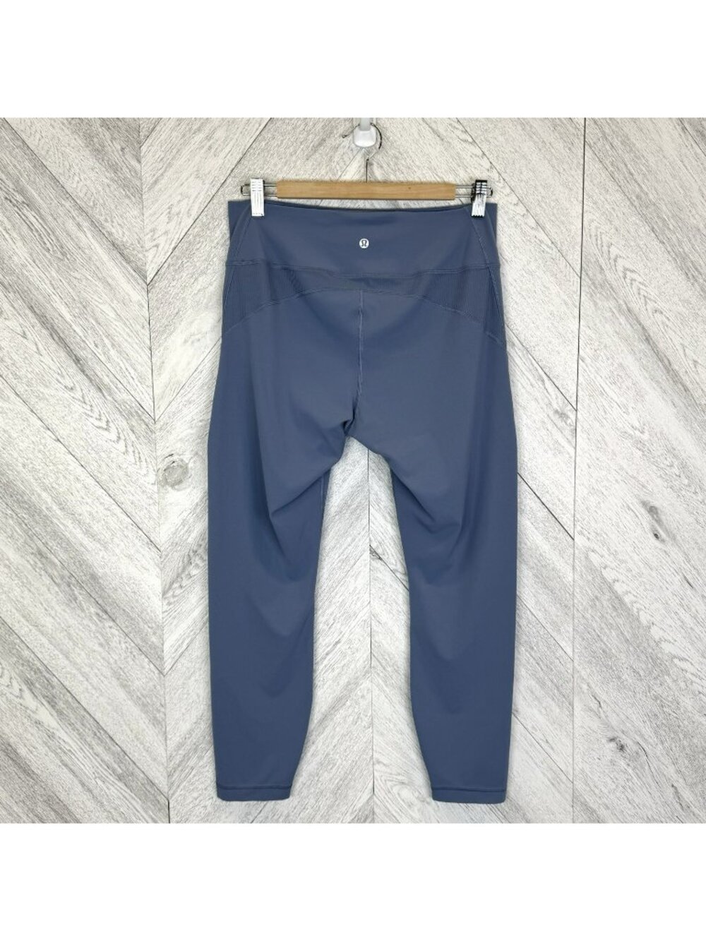 Lululemon Groove High-Rise Ribbed Panel Tight 25" Nulu Washed Denim Size 12